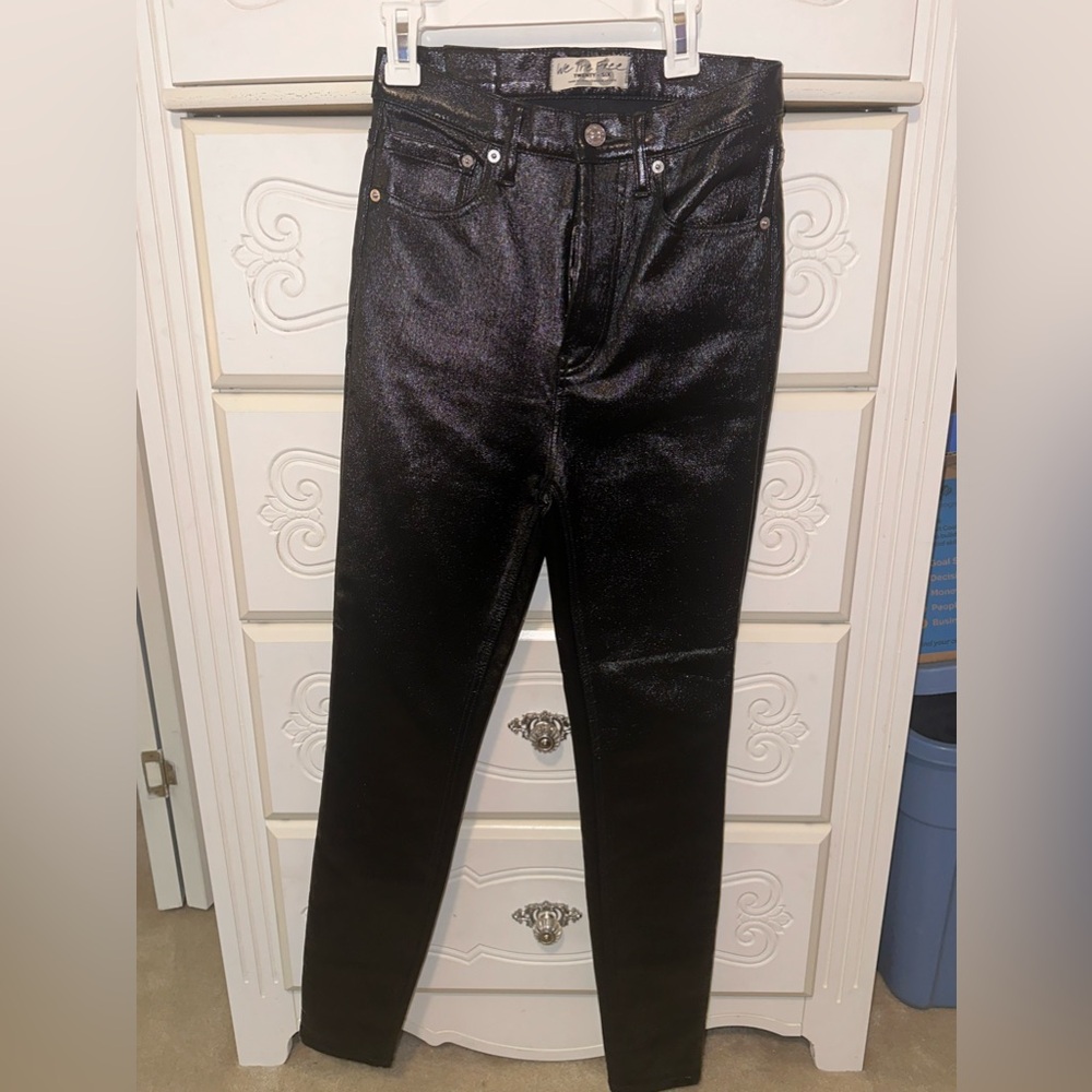 Free People Vegan Leather Skinny Fit Pants